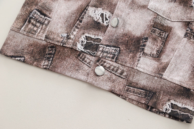 Conjunto Infantil Masculino Jeans Moderno 3 Peças