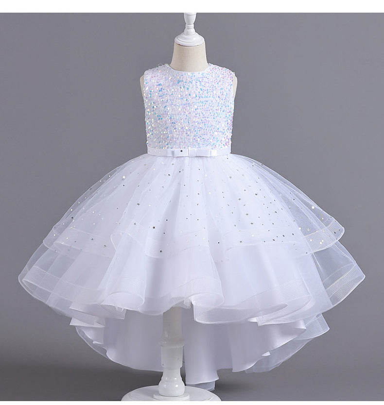 Vestido Infantil Brilhante Camadas