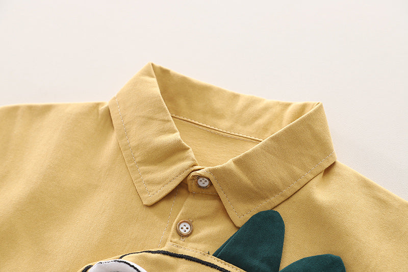Conjunto Infantil Masculino Camisa Dinossauro