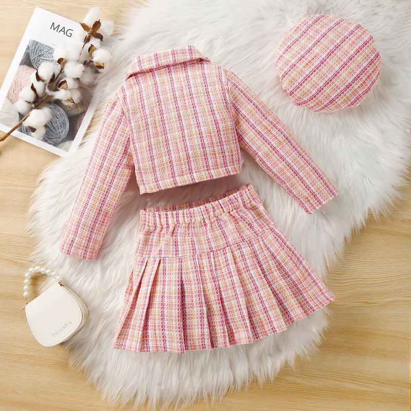 Conjunto Infantil Feminino Tweed Xadrez
