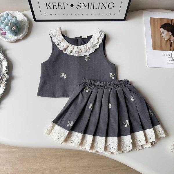 Conjunto Infantil Feminino Térninho Florzinhas