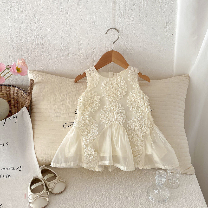 Conjunto Vestido Infantil Tule Flores