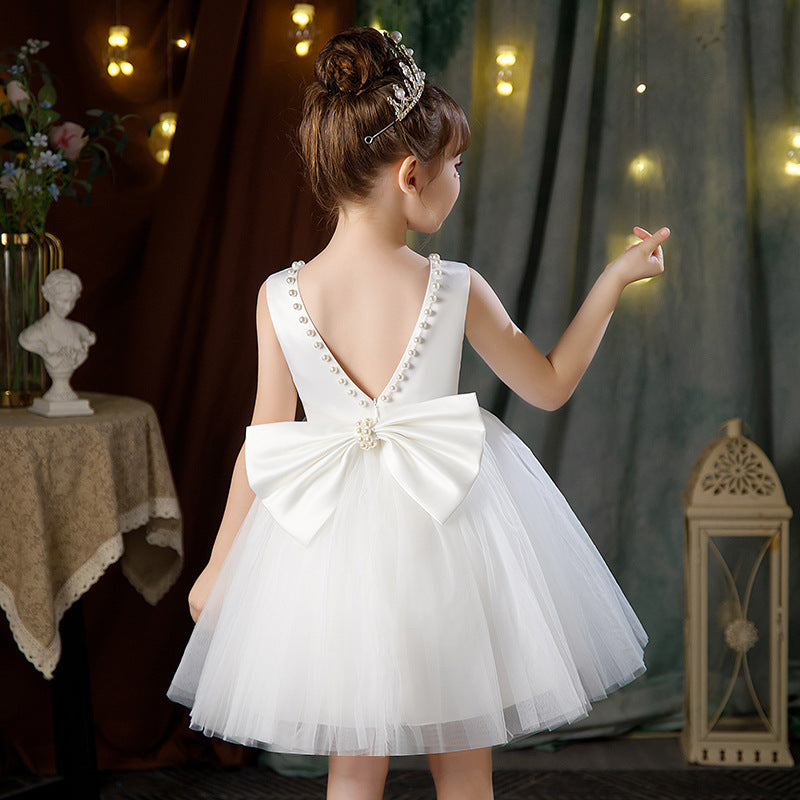 Vestido Infantil De Festa Pérolas