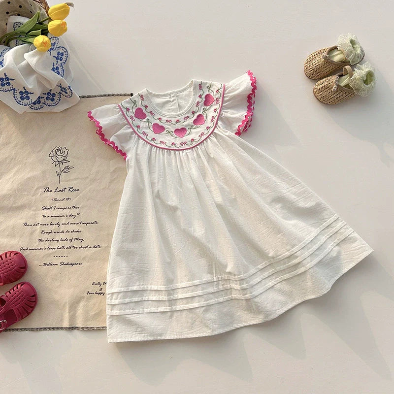 Vestido Infantil Golinha Corações