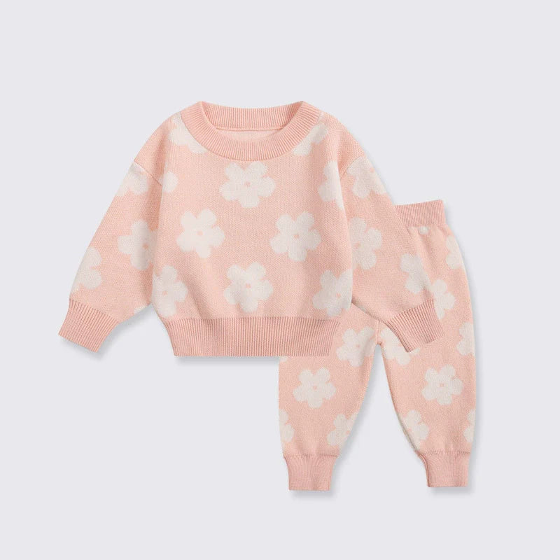 Conjunto Infantil Tricô Florzinhas