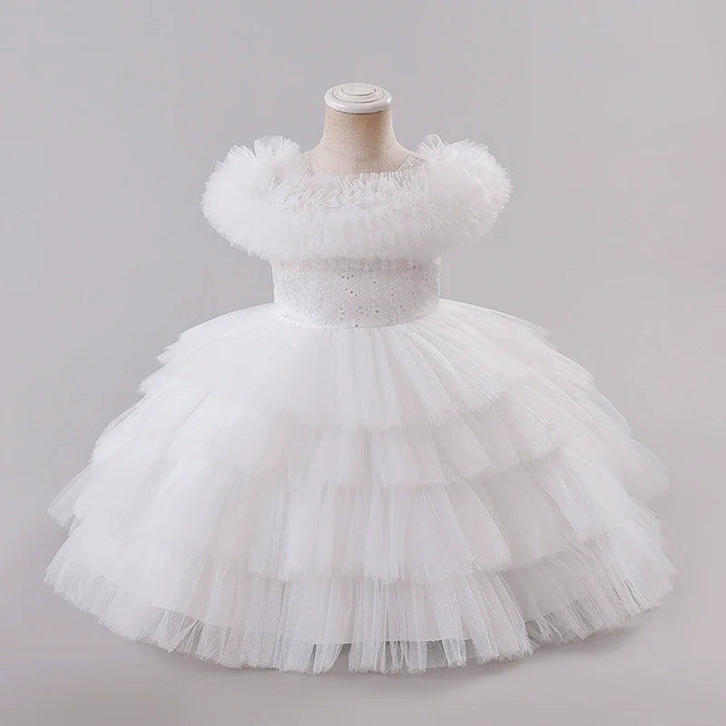 Vestido Infantil de Festa Tule Bufante