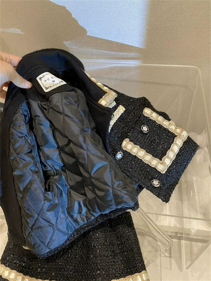 Conjunto Infantil Feminino Tweed Brilhos Botõeszinhos