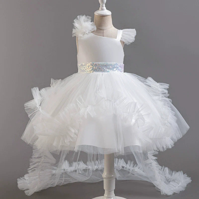 Vestido De Festa Com Babadinhos de Tule