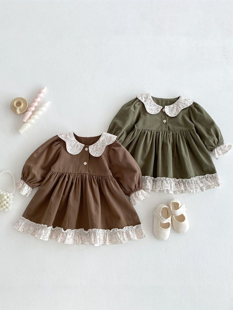 Vestido Infantil Barrados Florzinhas