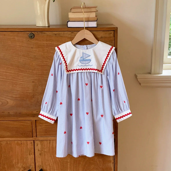 Vestido Infantil Love Barquinho