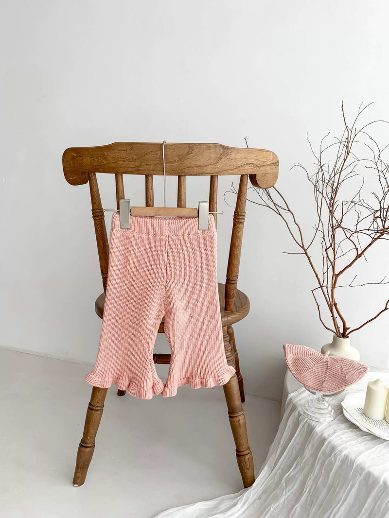 Calça Infantil de Tricô Pantalona