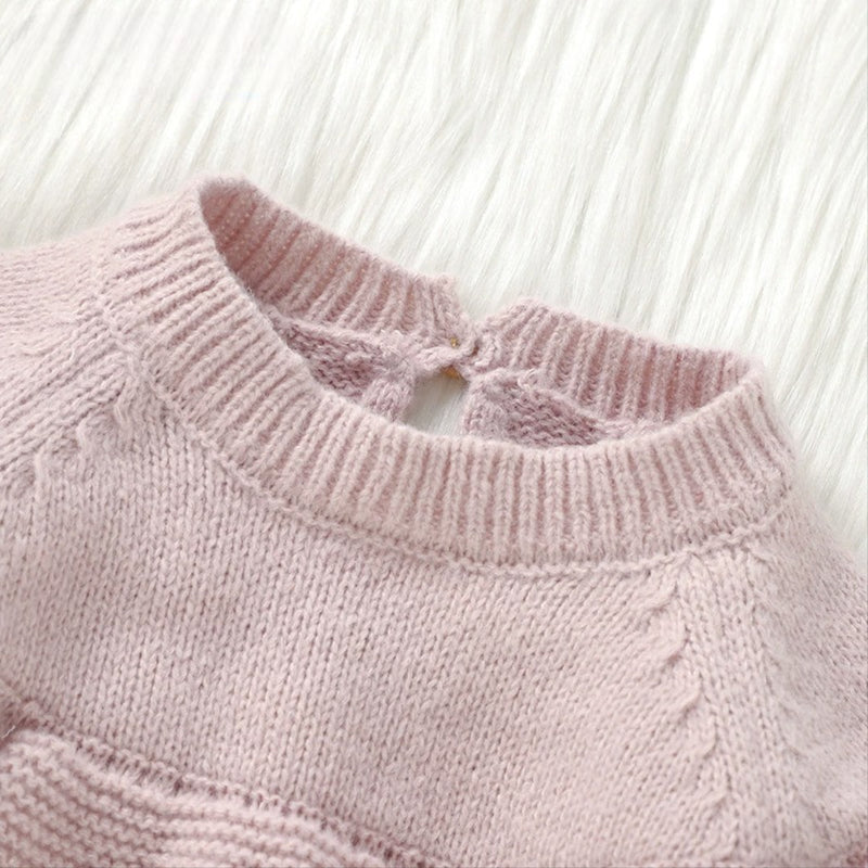 Body Infantil de Tricô Florzinhas