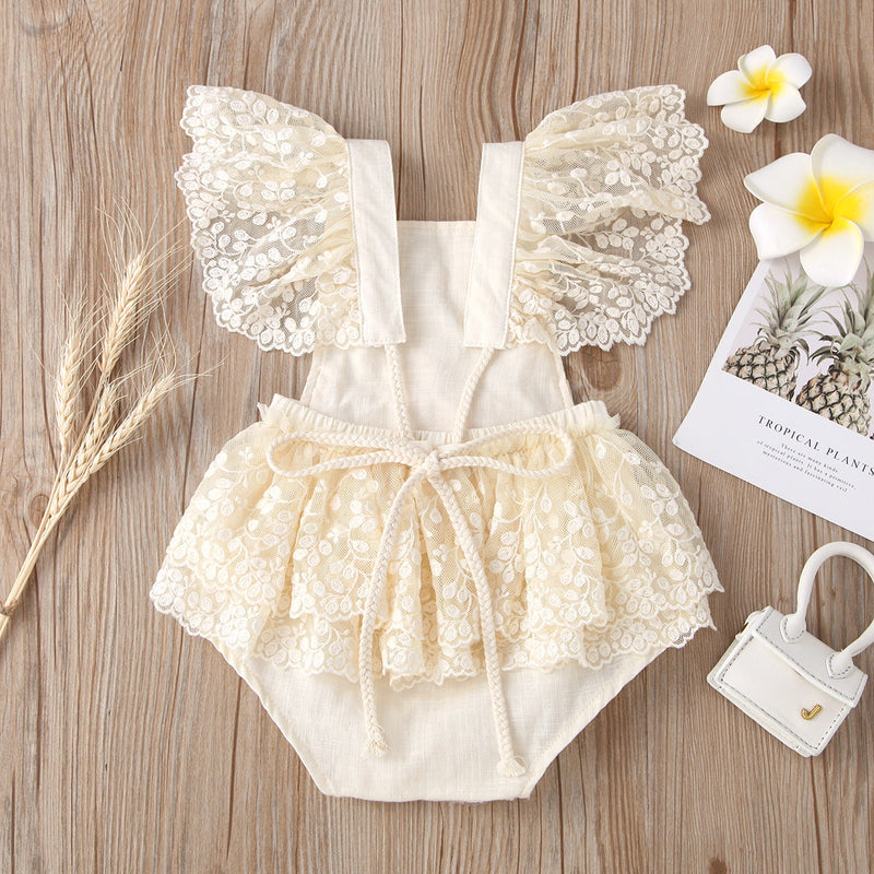 Body Infantil Feminino Floral Rendinha