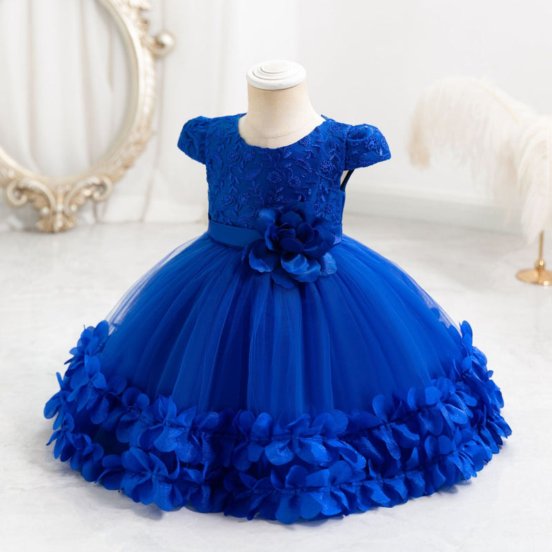 Vestido Infantil de Festa Flor e Tule