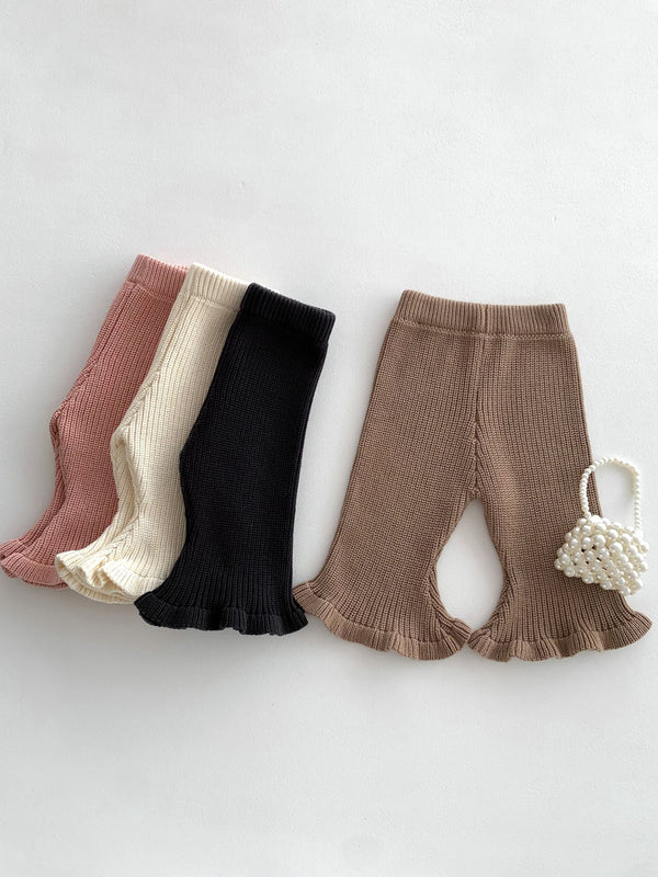 Calça Infantil de Tricô Pantalona
