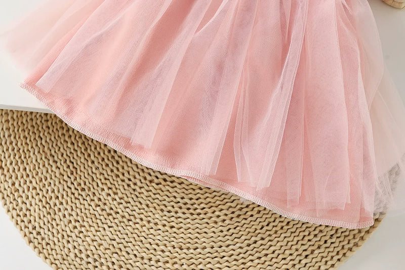 Vestido Infantil Tule Lacinho