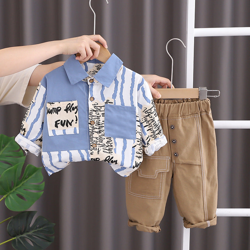 Conjunto Infantil Masculino Camisa Bolsinhos