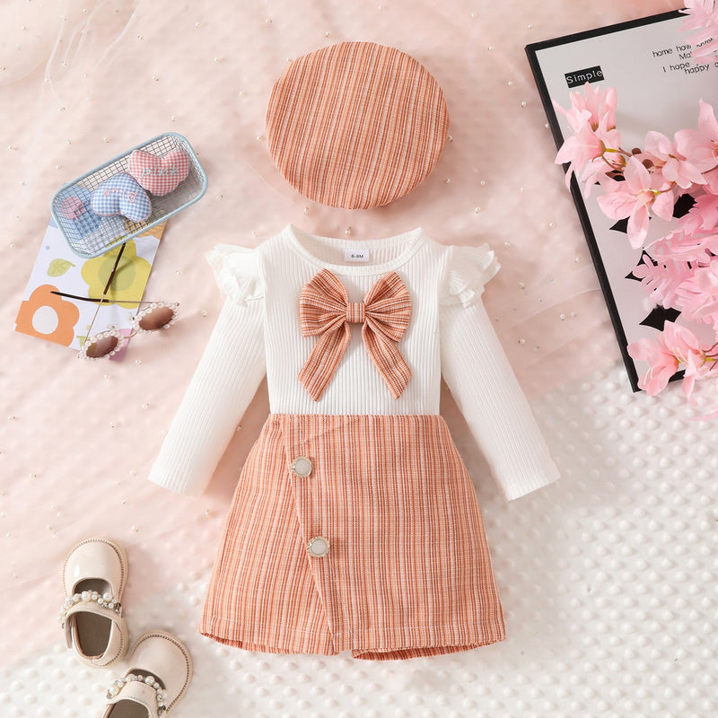 Conjunto Infantil Feminino Tweed Lacinho