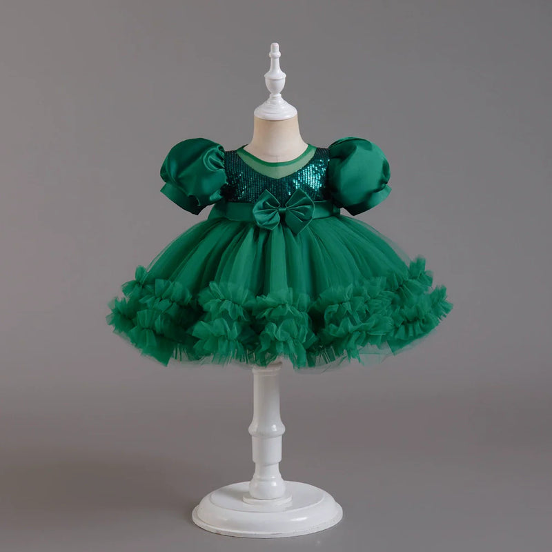 Vestido Infantil Bufante e Lacinho