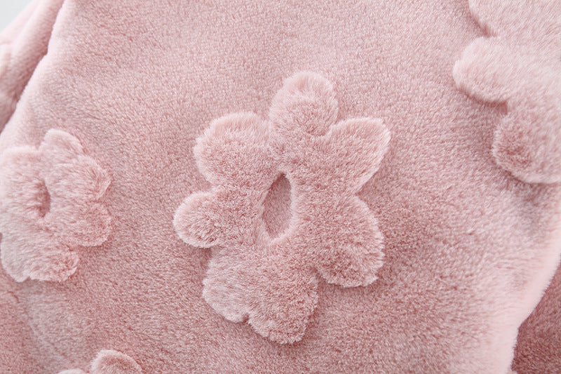 Casaco Infantil Feminino Floral Lacinho