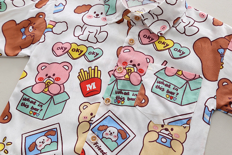 Conjunto Infantil Masculino Bichinhos Bolsinhos