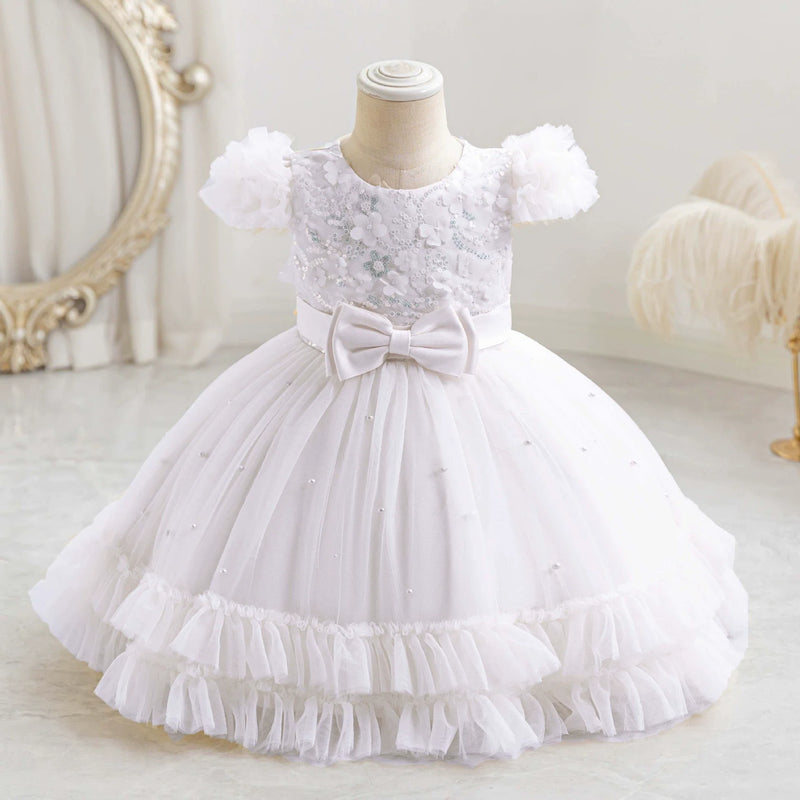 Vestido De Festa Infantil Florzinhas Lacinho