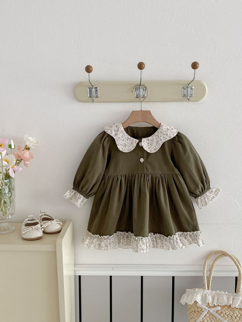 Vestido Infantil Barrados Florzinhas