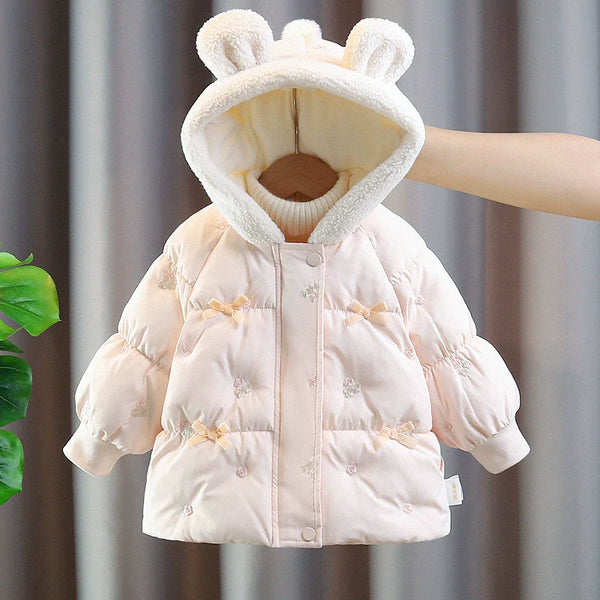 Casaco Infantil Pelúcia Lacinhos