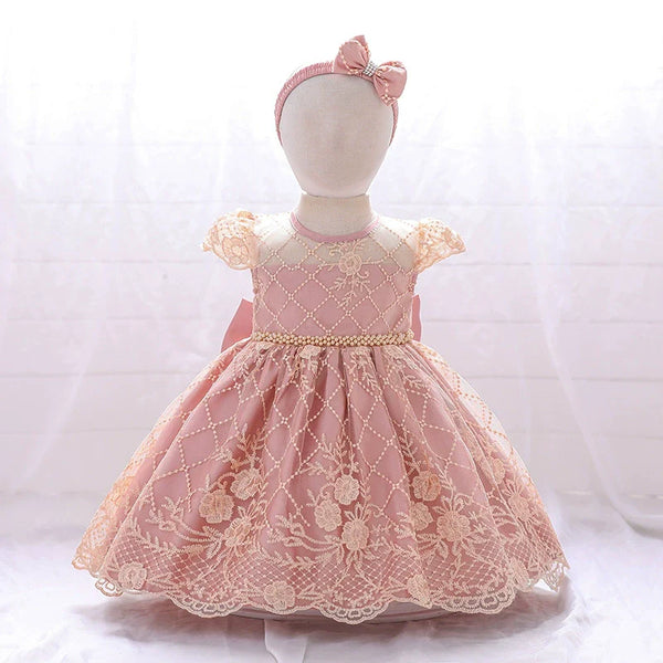 Vestido Festa Infantil Rendado Floral