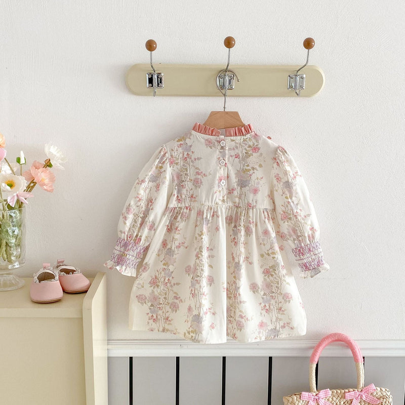 Vestido Infantil Rosa Florzinhas