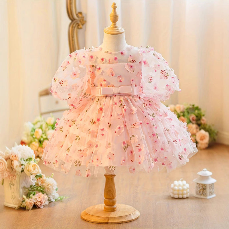 Vestido de Festa Infantil Pequenas flores