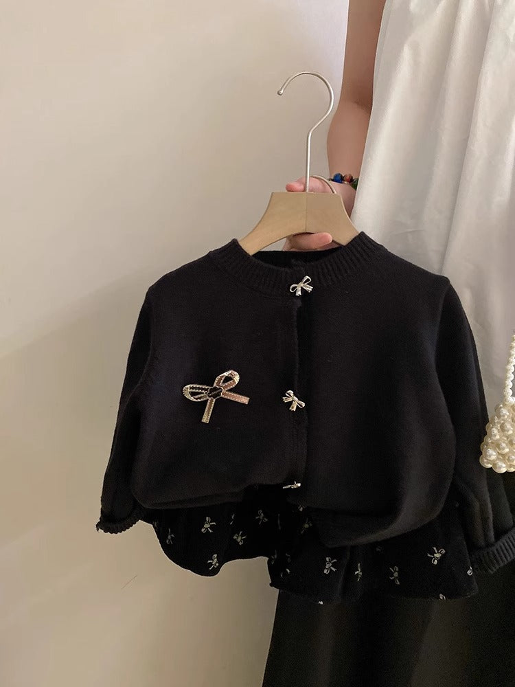 Conjunto Infantil Feminino Preto Lacinhos