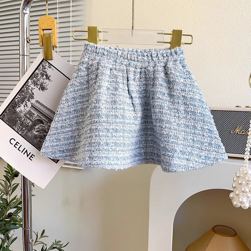 Conjunto Infantil Feminino Azul Tweed