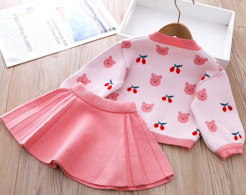 Conjunto Infantil Feminino Coelhinho e Cerejinha