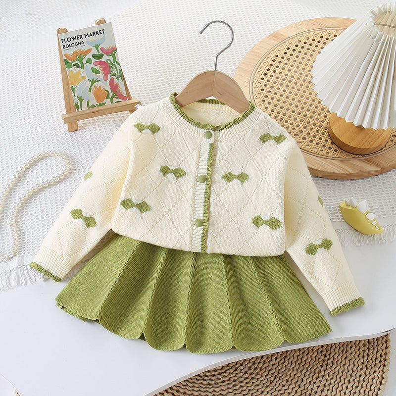 Conjunto Infantil Feminino Tricô Mussi