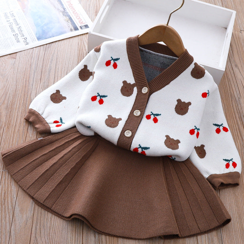 Conjunto Infantil Feminino Coelhinho e Cerejinha