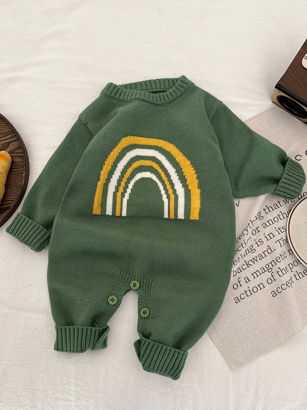 Macacão Infantil Tricô Arco íris