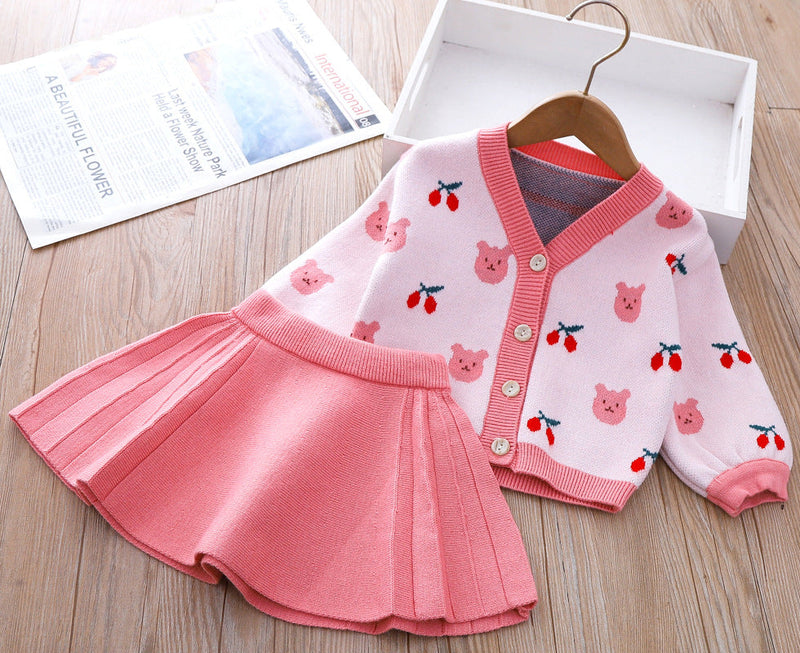 Conjunto Infantil Feminino Coelhinho e Cerejinha