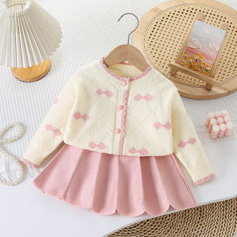 Conjunto Infantil Feminino Tricô Mussi
