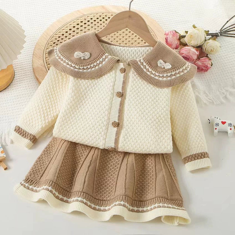 Conjunto Infantil Feminino Tricô  Delicado