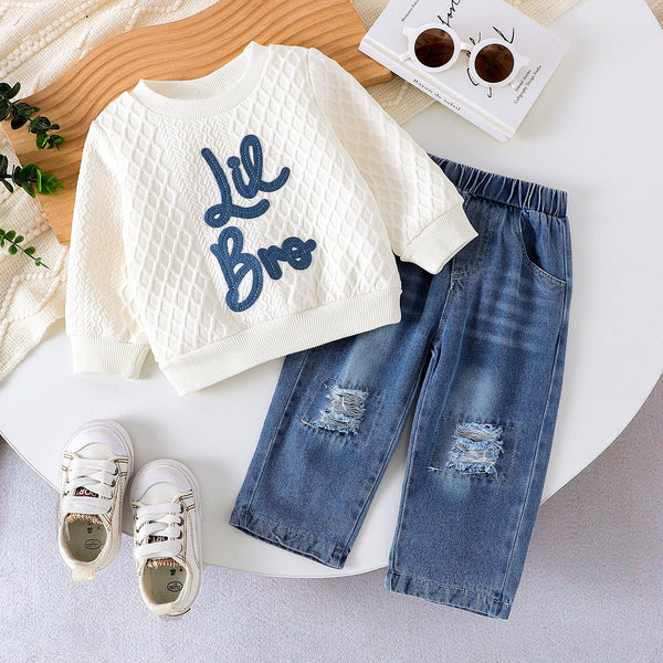 Conjunto Infantil Letras e Jeans