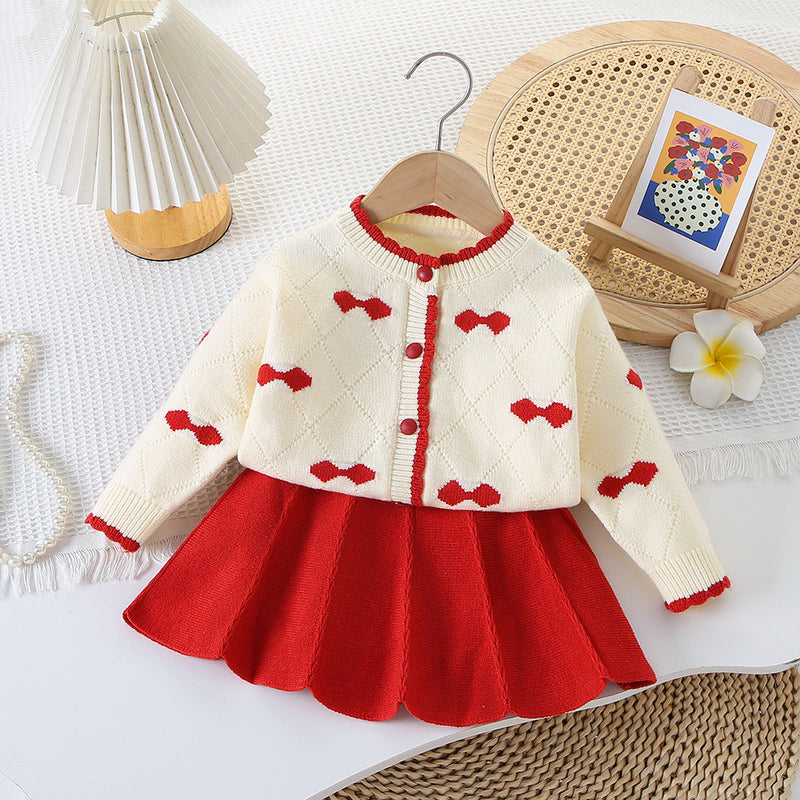 Conjunto Infantil Feminino Tricô Mussi