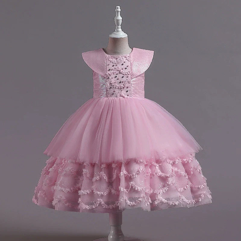 Vestido de Festa De Tule com Camadas