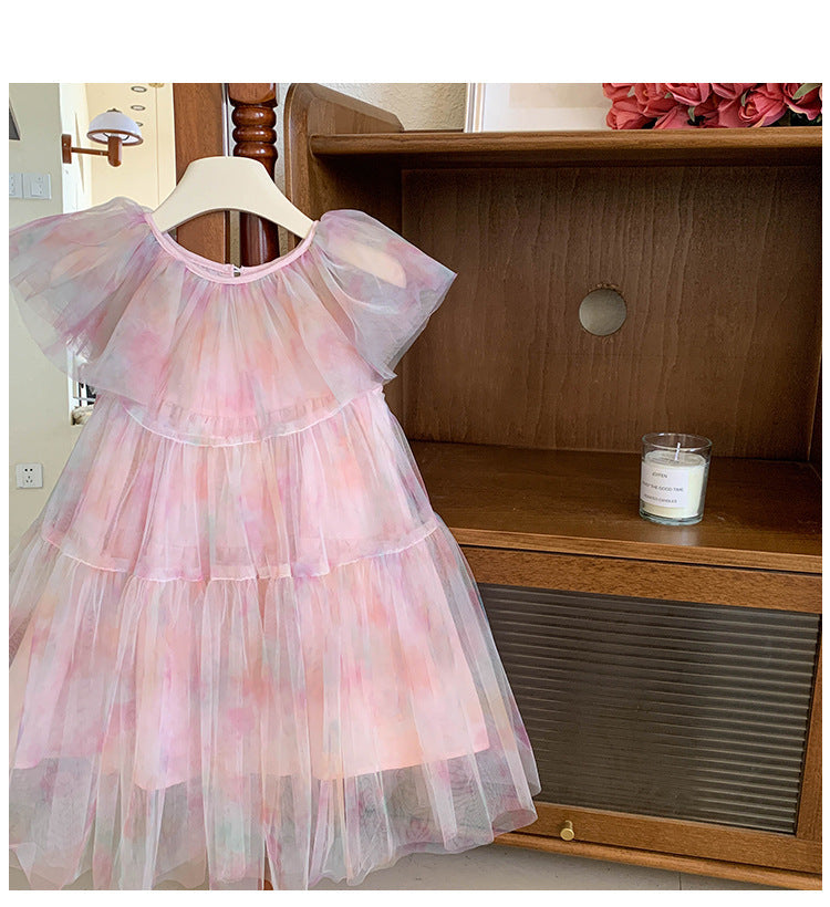 Vestido Infantil Tule Babados
