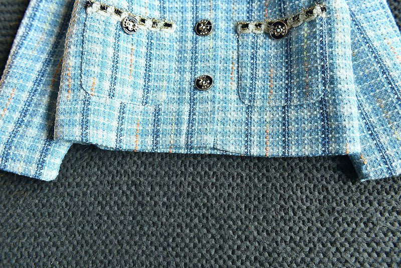 Conjunto Infantil Feminino Tweed Azul