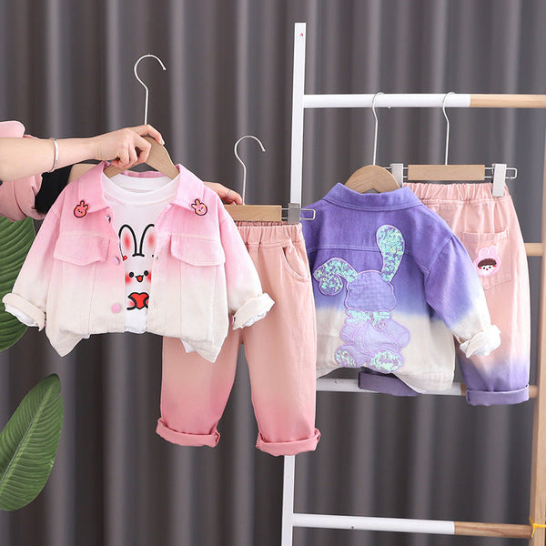 Conjunto Infantil Feminino 3 Peças Coelhinho