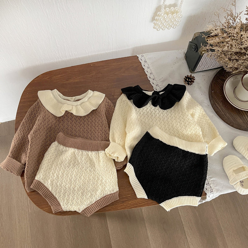 Conjunto Infantil Feminino Tricô Golinha
