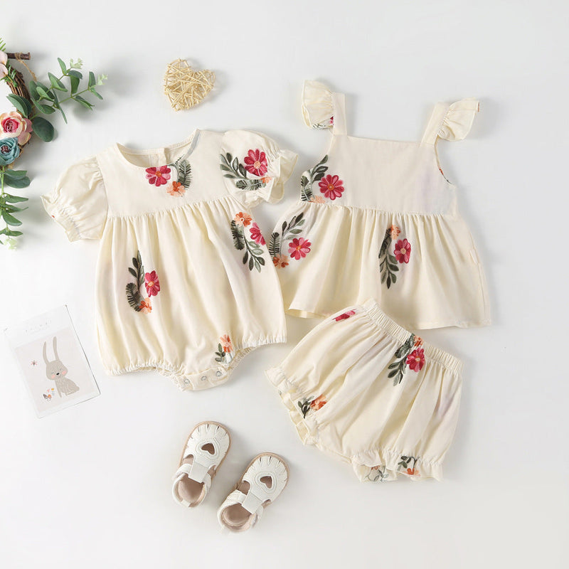 Body/ Conjunto Infantil Floral