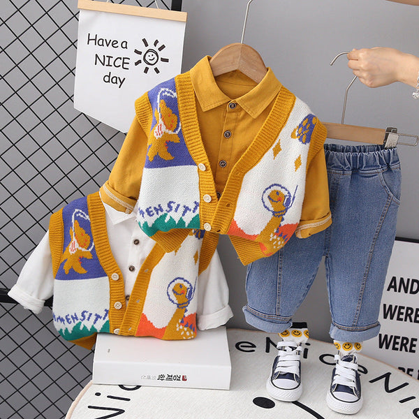 Conjunto Infantil Masculino Dinossauro 3 Peças