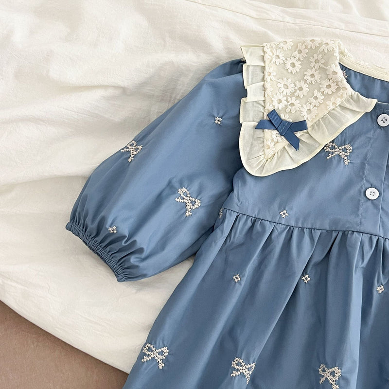 Body/ Vestido Infantil Lacinhos e Florzinhas